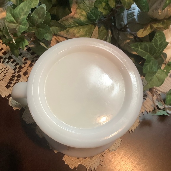 Vintage shaving mug white milk glass rose and leaves excellent - Picture 3 of 5